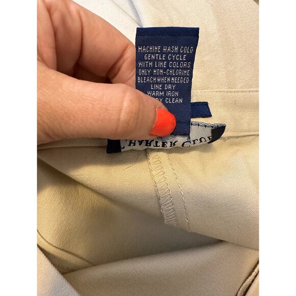 Charter Club beige flat front capri pants size 12 - Picture 5 of 10